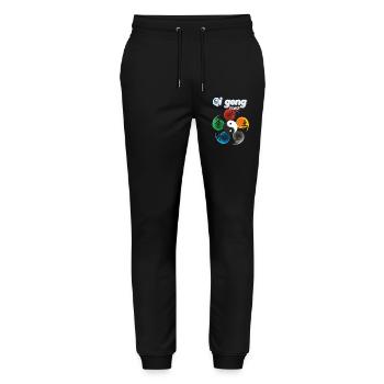 Yin Yang Cinq Éléments Qi Gong Fever Design - Pantalon de jogging bio MOVER Stanley/Stella unisexe - noir - Devant - Marisol (170cm) & Nik (191cm)