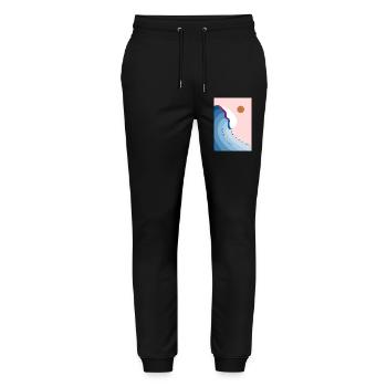 Dance with the waves 2 - Stanley/Stella Unisex Bio Jogginghose Mover  - Schwarz - Vorne - Marisol (170cm) & Nik (191cm)