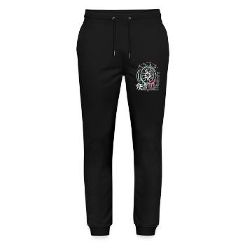 JDM Drift Rim – Tuning & Racing Art - Stanley/Stella Mover Unisex Organic Jogging Trousers - black - Front - Marisol (170cm) & Nik (191cm)