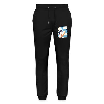 Surfer - Stanley/Stella Unisex Bio Jogginghose Mover  - Schwarz - Vorne - Marisol (170cm) & Nik (191cm)