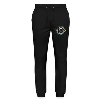 Soccer Ball Drawing - Stanley/Stella Mover Unisex Organic Jogging Trousers - black - Front - Marisol (170cm) & Nik (191cm)