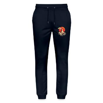 Sailing 90s Look - Stanley/Stella Mover Unisex Organic Jogging Trousers - navy - Front - Marisol (170cm) & Nik (191cm)