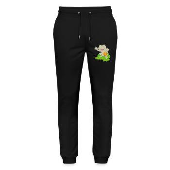 Frog basketball player basketball - Stanley/Stella Mover Unisex Organic Jogging Trousers - black - Front - Marisol (170cm) & Nik (191cm)