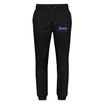Paris City of Love Retro Logo - Stanley/Stella Mover Unisex Organic Jogging Trousers - black - Front - Marisol (170cm) & Nik (191cm)