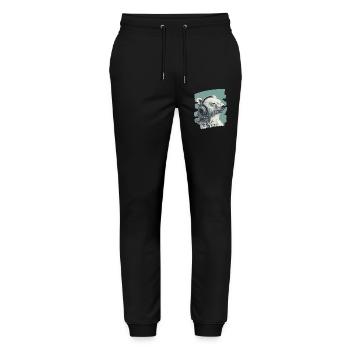 Polar bear - Stanley/Stella Mover Unisex Organic Jogging Trousers - black - Front - Marisol (170cm) & Nik (191cm)