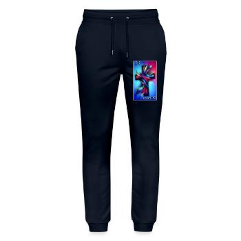 Jesus saves - Stanley/Stella Mover Unisex Organic Jogging Trousers - navy - Front - Marisol (170cm) & Nik (191cm)