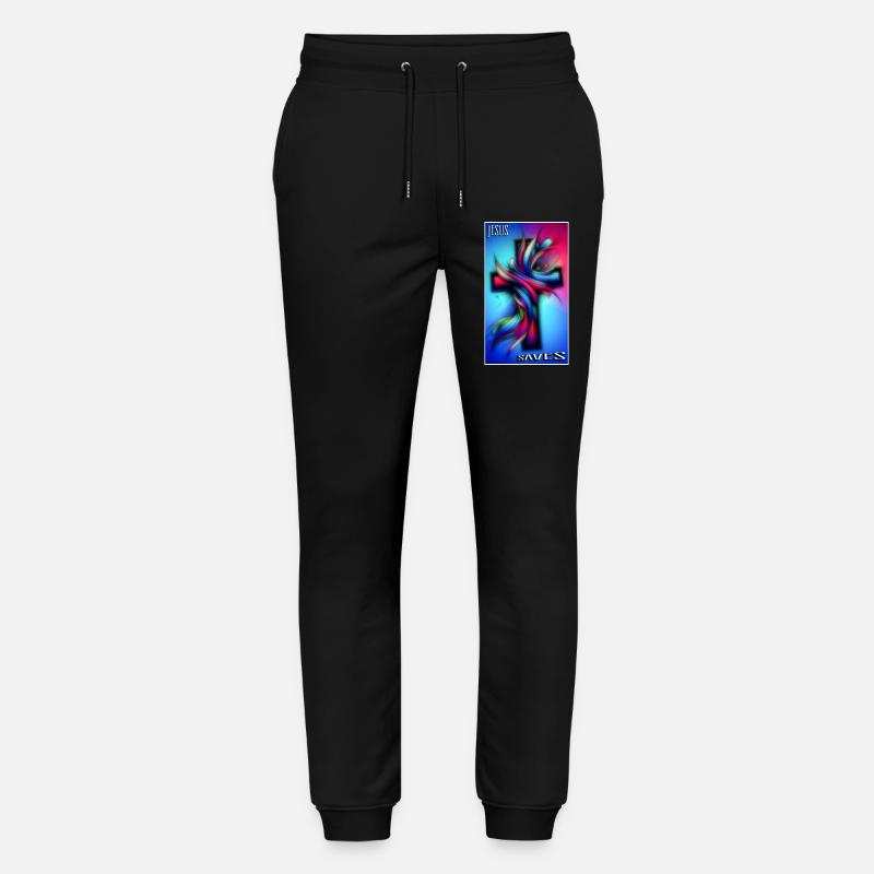 Jesus saves - Stanley/Stella Unisex Bio Jogginghose Mover  - Schwarz