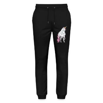 Einhorn Braut Schleier Hochzeit - Stanley/Stella Unisex Bio Jogginghose Mover  - Schwarz - Vorne - Marisol (170cm) & Nik (191cm)