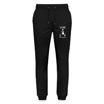 Dog Is Calling: Must Go - Stanley/Stella Mover Unisex Organic Jogging Trousers - black - Front - Marisol (170cm) & Nik (191cm)