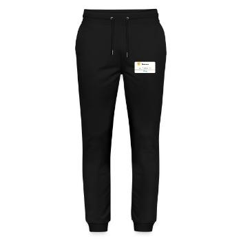 Gießen Sie Ihre Pflanzen, züchten Sie Ihren Stil! - Stanley/Stella Unisex Bio Jogginghose Mover  - Schwarz - Vorne - Marisol (170cm) & Nik (191cm)