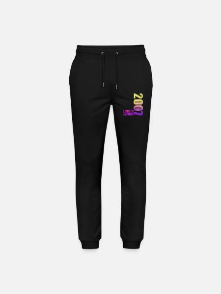 Limited Edition 2007 18th Birthday Gift - Stanley/Stella Mover Unisex Organic Jogging Trousers - black