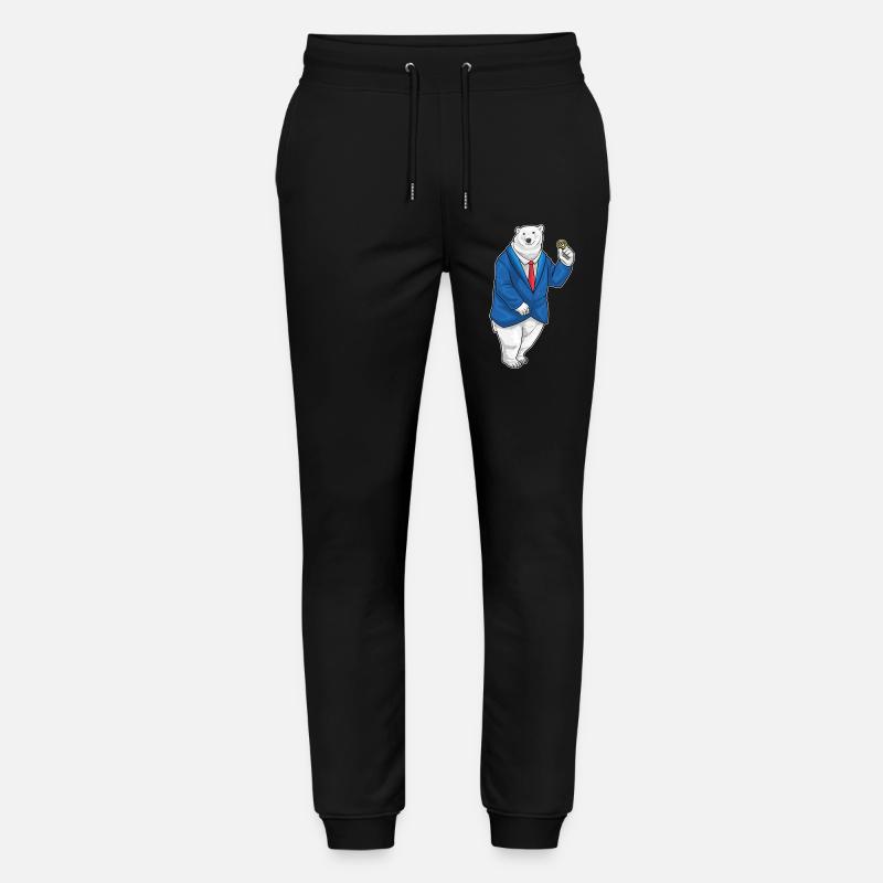 Eisbär Bräutigam Ehering Hochzeit - Stanley/Stella Unisex Bio Jogginghose Mover - Schwarz
