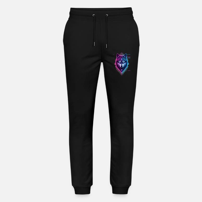 Neon-Wolf Kristallkrone - Stanley/Stella Unisex Bio Jogginghose Mover  - Schwarz