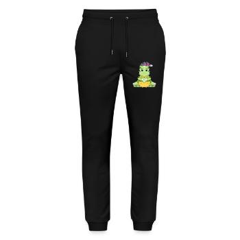 Tasse de café tortue - Pantalon de jogging bio MOVER Stanley/Stella unisexe - noir - Devant - Marisol (170cm) & Nik (191cm)