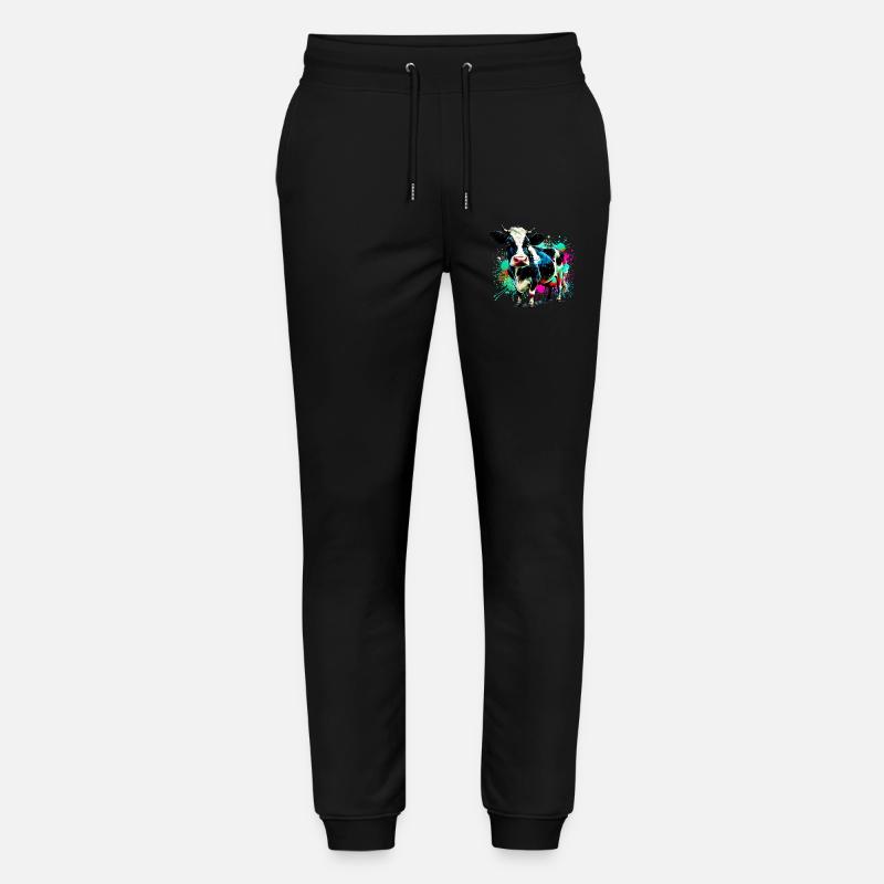 Kuh - Stanley/Stella Unisex Bio Jogginghose Mover  - Schwarz