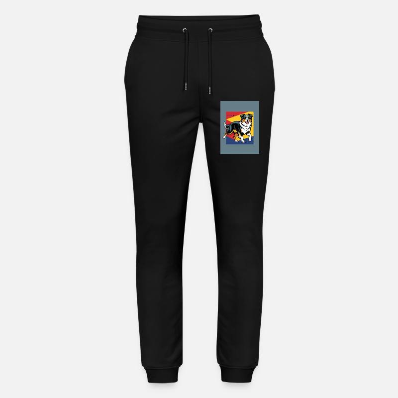Australian Shepherd Dog - Stanley/Stella Mover Unisex Organic Jogging Trousers - black