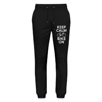 Keep Calm and Bike On - Stanley/Stella Mover Unisex Organic Jogging Trousers - black - Front - Marisol (170cm) & Nik (191cm)