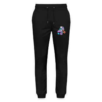 Roller Skating Skater - Stanley/Stella Mover Unisex Organic Jogging Trousers - black - Front - Marisol (170cm) & Nik (191cm)