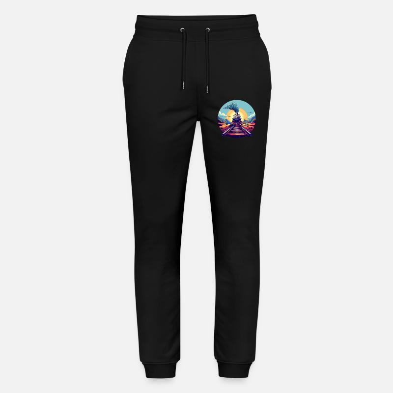Eisenbahn Porträt - Stanley/Stella Unisex Bio Jogginghose Mover  - Schwarz