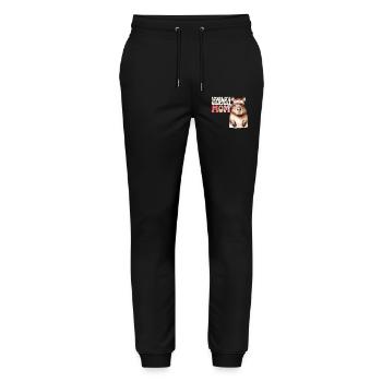 Worlds Okayest Mom Capybara Funny Mom Design - Pantalon de jogging bio MOVER Stanley/Stella unisexe - noir - Devant - Marisol (170cm) & Nik (191cm)