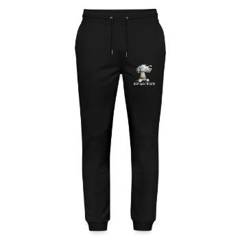 Irish Wolfhound Cartoon Dog Dog Breed - Stanley/Stella Mover Unisex Organic Jogging Trousers - black - Front - Marisol (170cm) & Nik (191cm)