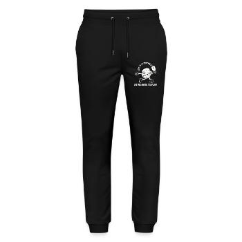 Life's a paddle we are here to play pickleball - Stanley/Stella Mover Unisex Organic Jogging Trousers - black - Front - Marisol (170cm) & Nik (191cm)