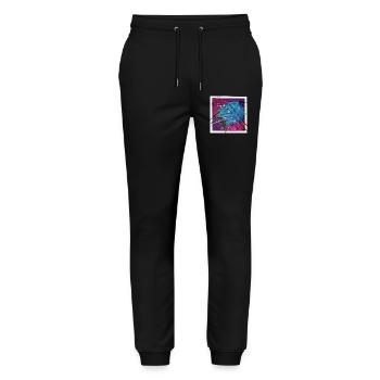 Abstract art - Stanley/Stella Mover Unisex Organic Jogging Trousers - black - Front - Marisol (170cm) & Nik (191cm)