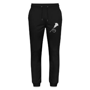 Lacrosse Sketch - Stanley/Stella Mover Unisex Organic Jogging Trousers - black - Front - Marisol (170cm) & Nik (191cm)
