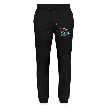 Super Dog Weimaraner Weimi Cape Cape Gift - Stanley/Stella Mover Unisex Organic Jogging Trousers - black - Front - Marisol (170cm) & Nik (191cm)