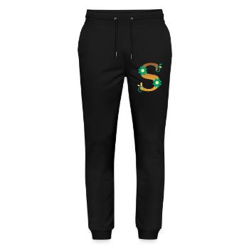 S - Stanley/Stella Unisex Bio Jogginghose Mover  - Schwarz - Vorne - Marisol (170cm) & Nik (191cm)