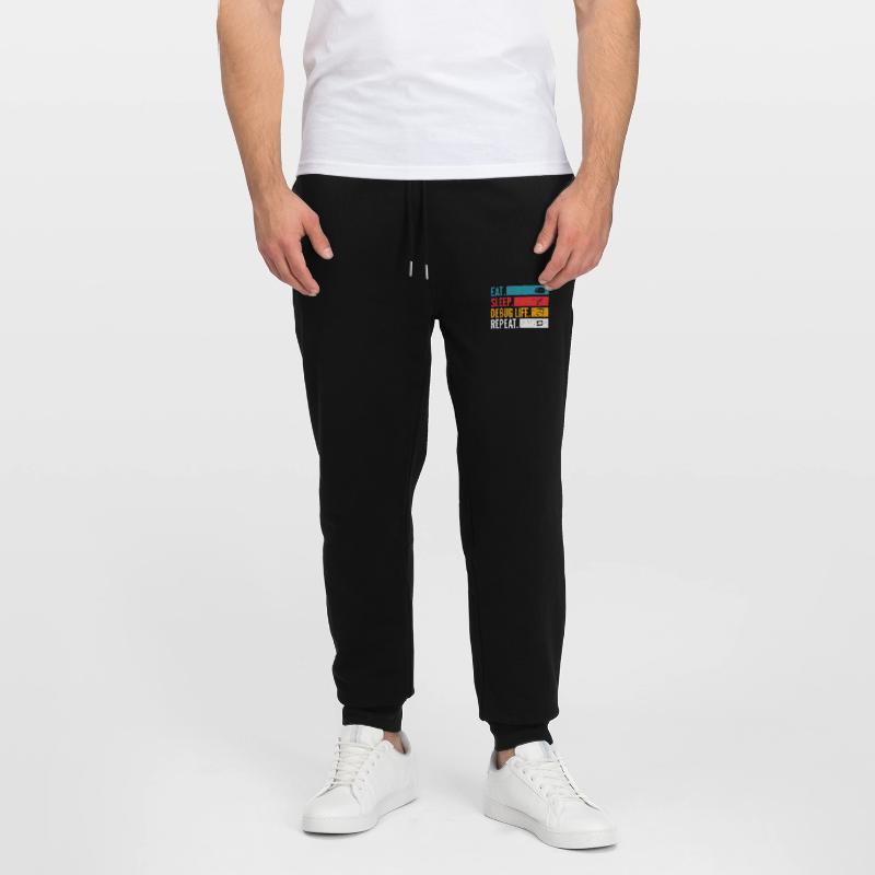 Eat Sleep Debug Repeat Developer Shirt Stanley/Stella Mover Unisex Organic Jogging Trousers