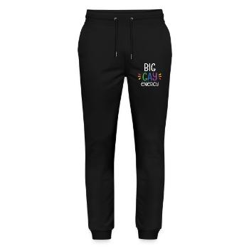 LGBTQ Pride Month - Big Gay Energy - Stanley/Stella Mover Unisex Organic Jogging Trousers - black - Front - Marisol (170cm) & Nik (191cm)
