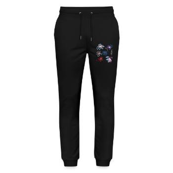 Floral ornament - Stanley/Stella Mover Unisex Organic Jogging Trousers - black - Front - Marisol (170cm) & Nik (191cm)
