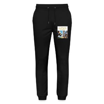 Ami I.A - Pantalon de jogging bio MOVER Stanley/Stella unisexe - noir - Devant - Marisol (170cm) & Nik (191cm)