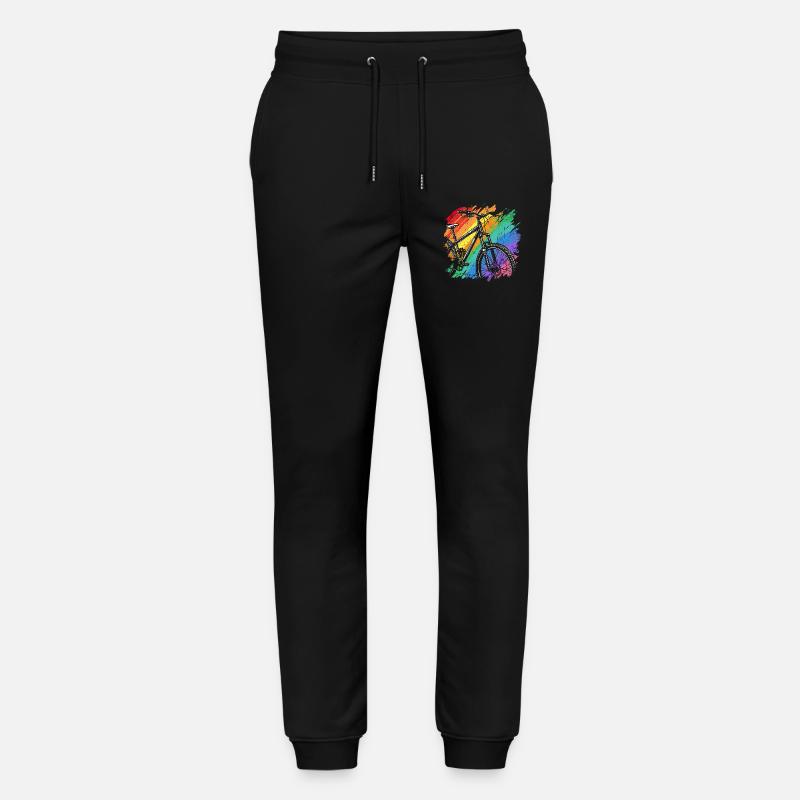 Impression d’art de vélo vibrant - Pantalon de jogging bio MOVER Stanley/Stella unisexe - noir