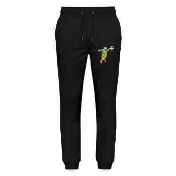 Tiger Goalkeeper Football - Stanley/Stella Mover Unisex Organic Jogging Trousers - black - Front - Marisol (170cm) & Nik (191cm)
