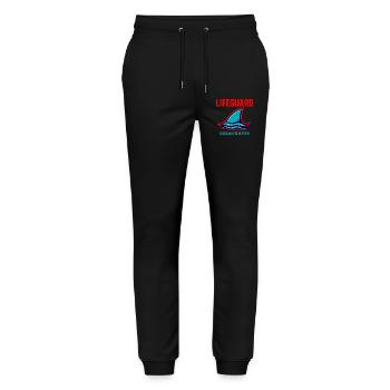 Lifeguard shirt ocean eyes - Stanley/Stella Mover Unisex Organic Jogging Trousers - black - Front - Marisol (170cm) & Nik (191cm)