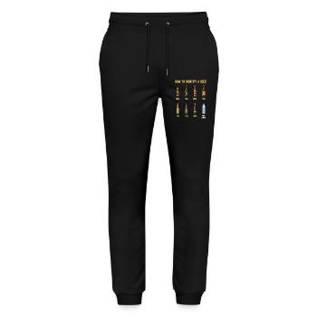 Beer Identification Guide - Stanley/Stella Mover Unisex Organic Jogging Trousers - black - Front - Marisol (170cm) & Nik (191cm)