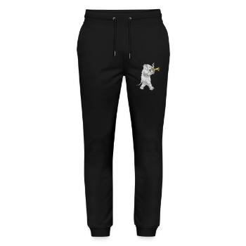 Elefant Musiker Trompete Musik - Stanley/Stella Unisex Bio Jogginghose Mover  - Schwarz - Vorne - Marisol (170cm) & Nik (191cm)