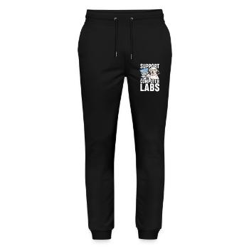 Support computer labs - Stanley/Stella Unisex Bio Jogginghose Mover  - Schwarz - Vorne - Marisol (170cm) & Nik (191cm)