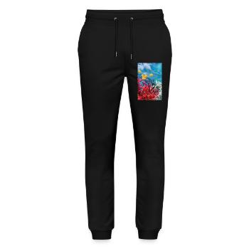 Vibrant Coral Reef Underwater World - Stanley/Stella Mover Unisex Organic Jogging Trousers - black - Front - Marisol (170cm) & Nik (191cm)