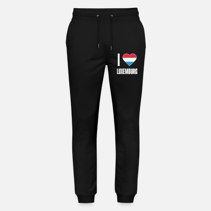 Drapeau du Coeur du Luxembourg - Pantalon de jogging bio MOVER Stanley/Stella unisexe - noir