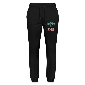Limonene & Chill Citrus Vibes - Stanley/Stella Mover Unisex Organic Jogging Trousers - black - Front - Marisol (170cm) & Nik (191cm)