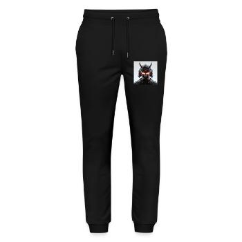 Digitale Samurai Futuristische Maskerade - Stanley/Stella Unisex Bio Jogginghose Mover  - Schwarz - Vorne - Marisol (170cm) & Nik (191cm)