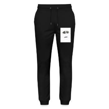 Parler de sentiments 3 - Pantalon de jogging bio MOVER Stanley/Stella unisexe - noir - Devant - Marisol (170cm) & Nik (191cm)