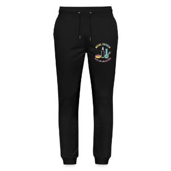 Meine Drogen – Völlig Legal ! - Stanley/Stella Unisex Bio Jogginghose Mover  - Schwarz - Vorne - Marisol (170cm) & Nik (191cm)