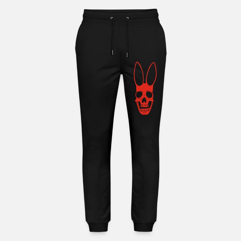 Roter Kaninchenschädel - Stanley/Stella Unisex Bio Jogginghose Mover  - Schwarz