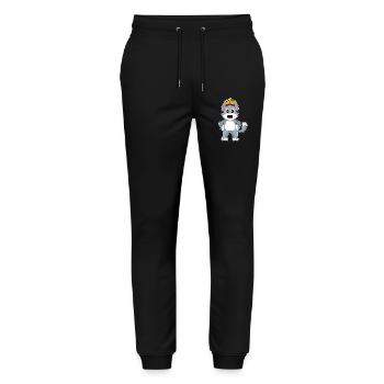 Cat Crown - Stanley/Stella Mover Unisex Organic Jogging Trousers - black - Front - Marisol (170cm) & Nik (191cm)