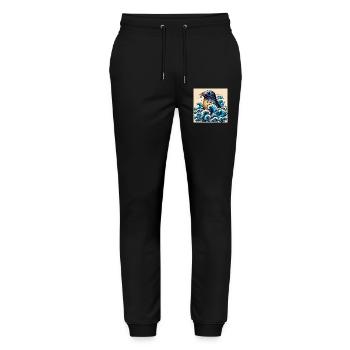 seal - Stanley/Stella Mover Unisex Organic Jogging Trousers - black - Front - Marisol (170cm) & Nik (191cm)