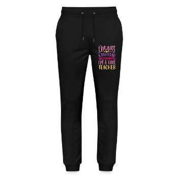Cool Teacher – Funny Gift for Teachers - Stanley/Stella Mover Unisex Organic Jogging Trousers - black - Front - Marisol (170cm) & Nik (191cm)